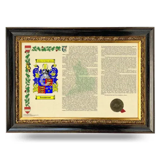 Sommerset Armorial Landscape Framed - Heirloom