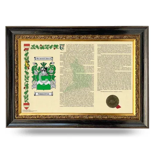 Sommerton Armorial Landscape Framed - Heirloom