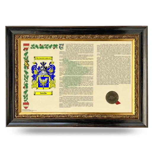 Sotello Armorial Landscape Framed - Heirloom