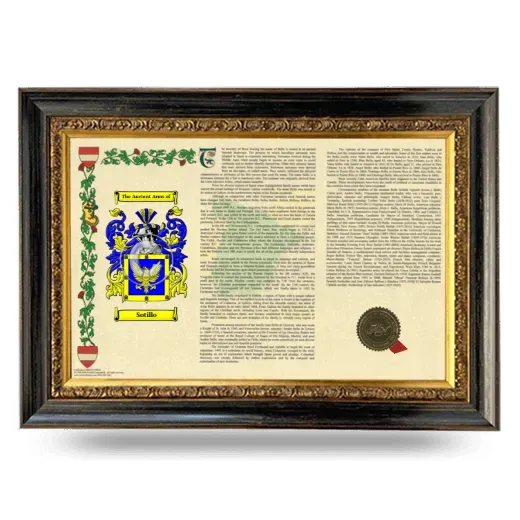 Sotillo Armorial Landscape Framed - Heirloom