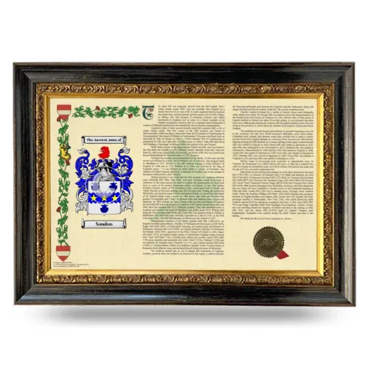 Soudon Armorial Landscape Framed - Heirloom