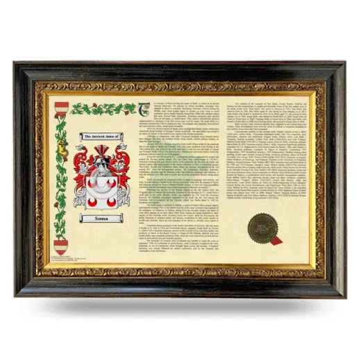 Sousa Armorial Landscape Framed - Heirloom