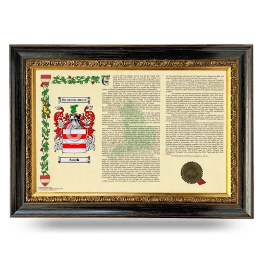 South Armorial Landscape Framed - Heirloom