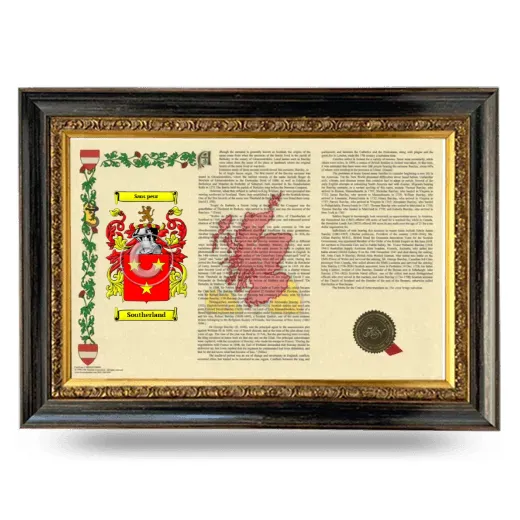 Southerland Armorial Landscape Framed - Heirloom