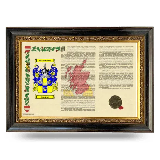 Spanton Armorial Landscape Framed - Heirloom