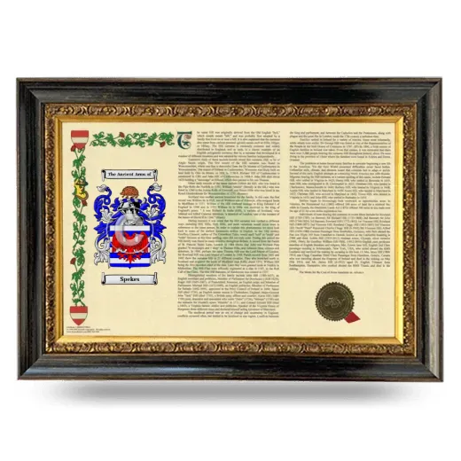 Spekes Armorial Landscape Framed - Heirloom