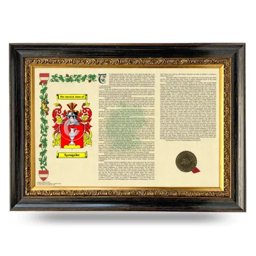 Spengeler Armorial Landscape Framed - Heirloom