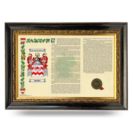 Spiegler Armorial Landscape Framed - Heirloom