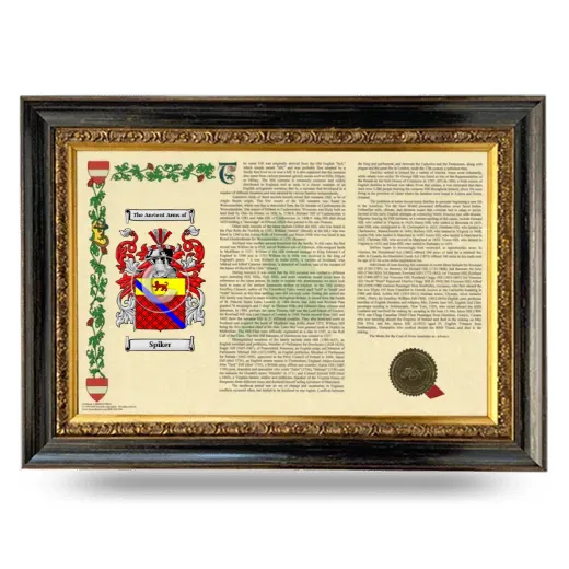 Spiker Armorial Landscape Framed - Heirloom