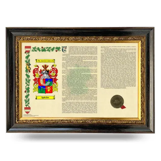 Spitzler Armorial Landscape Framed - Heirloom