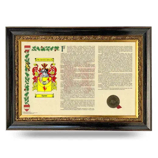 Spoor Armorial Landscape Framed - Heirloom