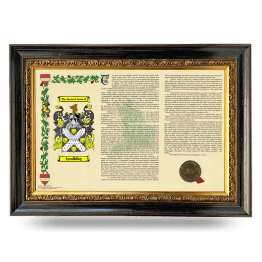 Spraikling Armorial Landscape Framed - Heirloom
