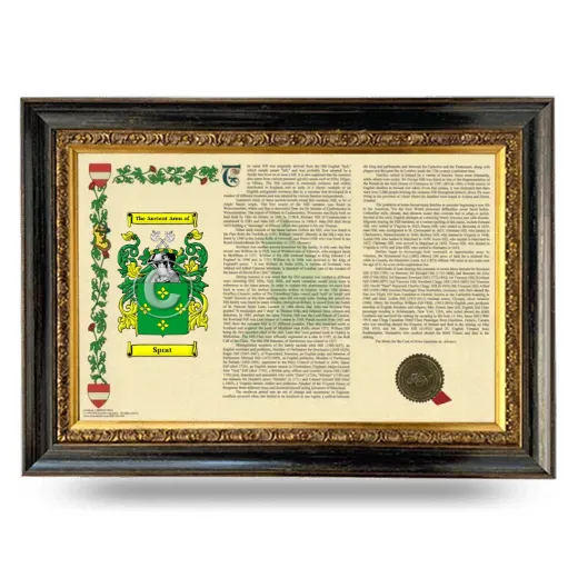 Sprat Armorial Landscape Framed - Heirloom