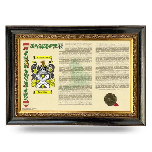 Sprayklen Armorial Landscape Framed - Heirloom