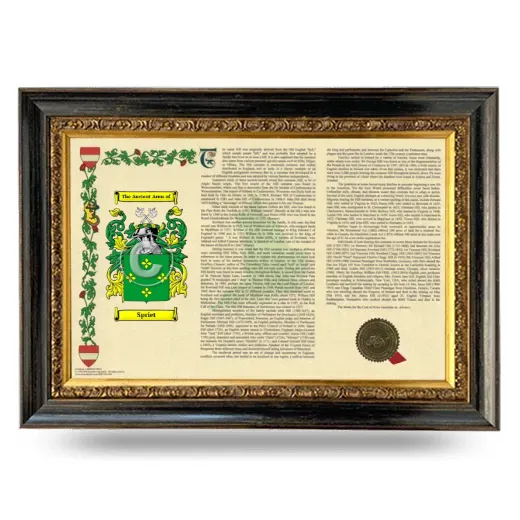 Spriet Armorial Landscape Framed - Heirloom
