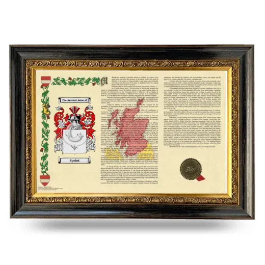 Sprint Armorial Landscape Framed - Heirloom