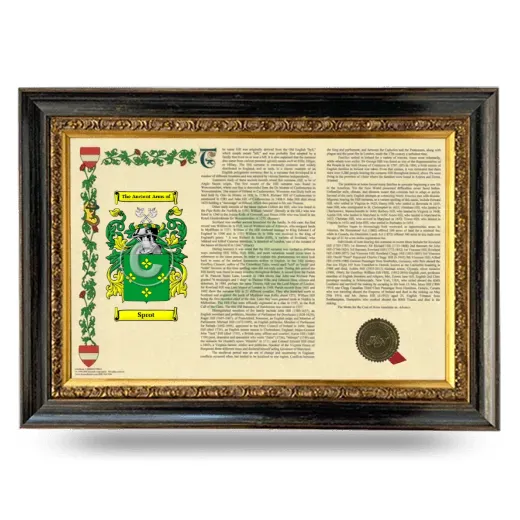 Sprot Armorial Landscape Framed - Heirloom