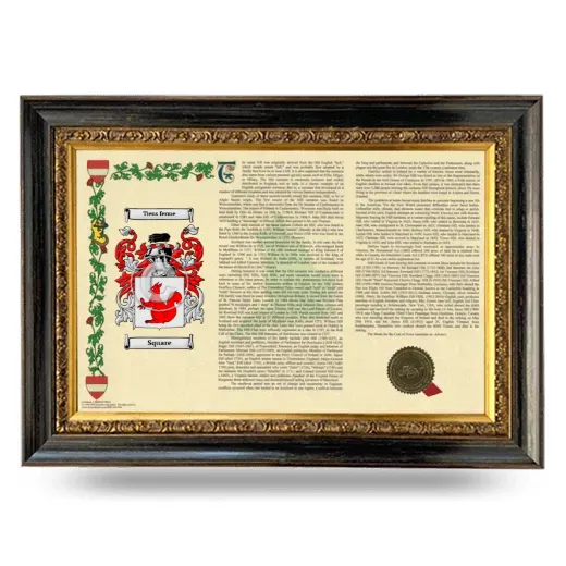 Square Armorial Landscape Framed - Heirloom