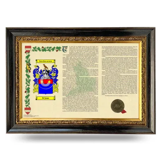 St'jean Armorial Landscape Framed - Heirloom