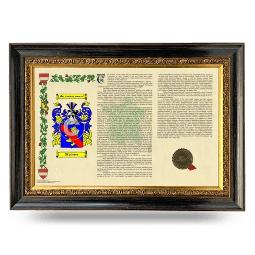 St'pierre Armorial Landscape Framed - Heirloom