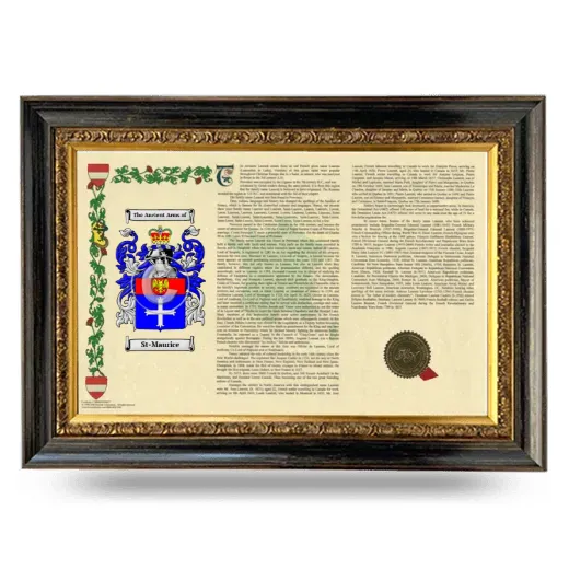 St-Maurice Armorial Landscape Framed - Heirloom