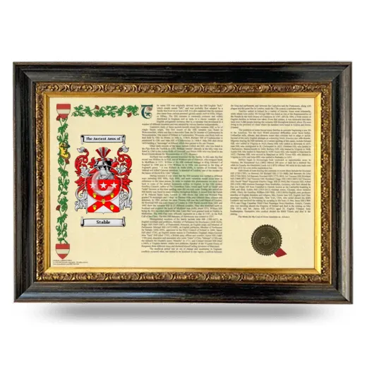 Stable Armorial Landscape Framed - Heirloom