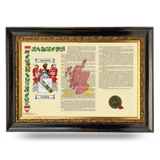Stairling Armorial Landscape Framed - Heirloom