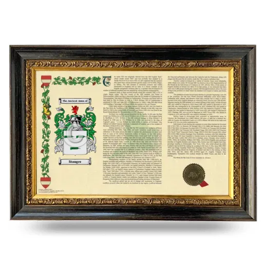 Stanger Armorial Landscape Framed - Heirloom
