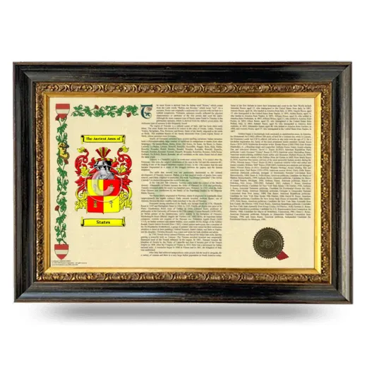 States Armorial Landscape Framed - Heirloom