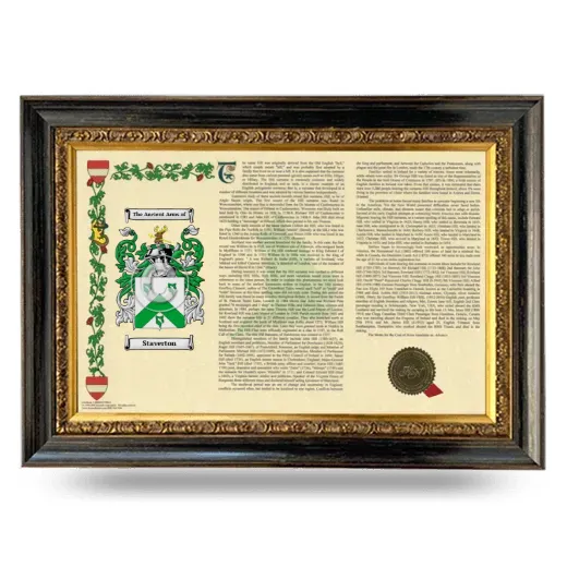 Staverton Armorial Landscape Framed - Heirloom