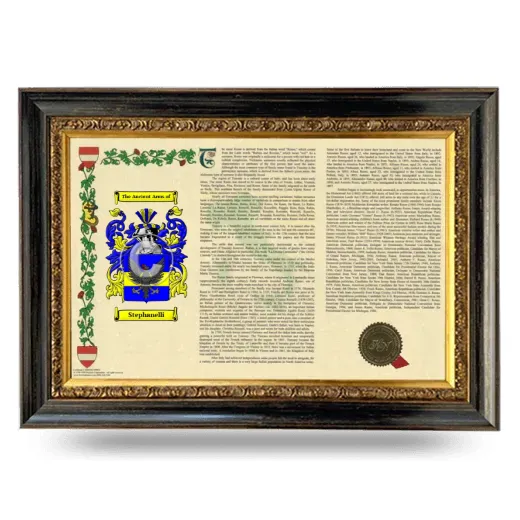 Stephanelli Armorial Landscape Framed - Heirloom