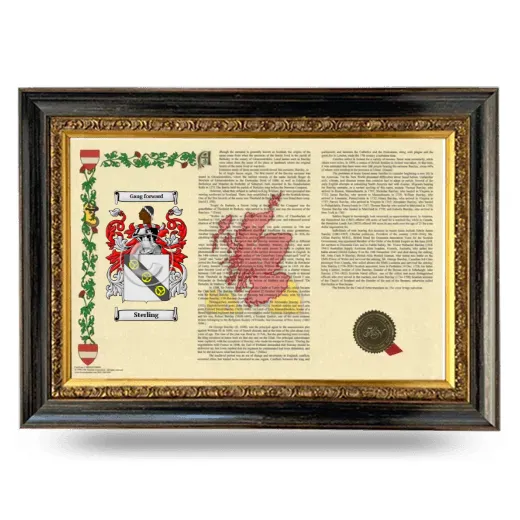 Sterling Armorial Landscape Framed - Heirloom