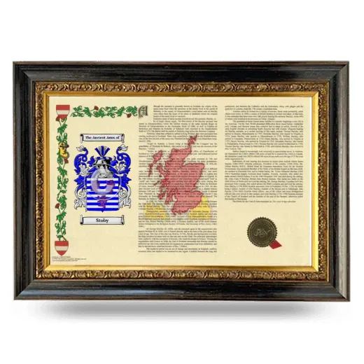 Stoby Armorial Landscape Framed - Heirloom