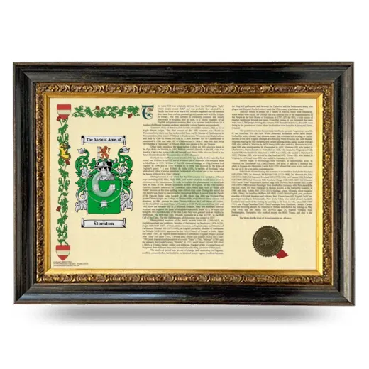 Stockton Armorial Landscape Framed - Heirloom