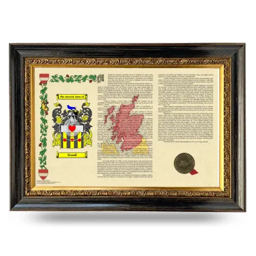 Stood Armorial Landscape Framed - Heirloom