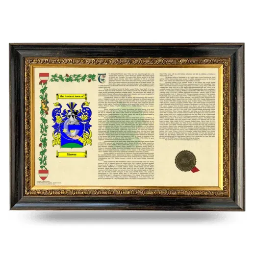Stover Armorial Landscape Framed - Heirloom