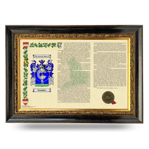 Stranders Armorial Landscape Framed - Heirloom