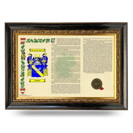Straser Armorial Landscape Framed - Heirloom