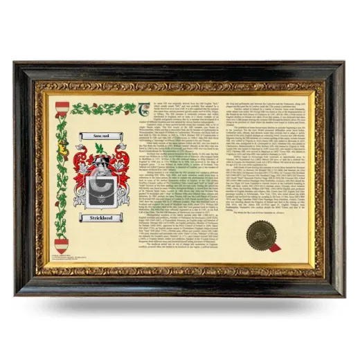 Strickland Armorial Landscape Framed - Heirloom