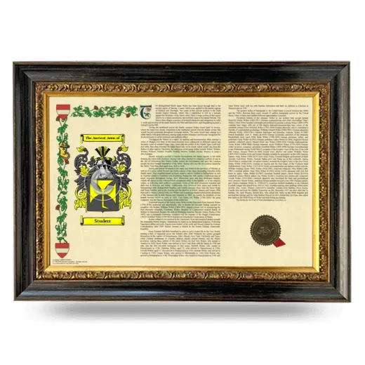 Studerr Armorial Landscape Framed - Heirloom