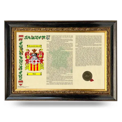 Stur Armorial Landscape Framed - Heirloom