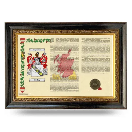 Styrling Armorial Landscape Framed - Heirloom