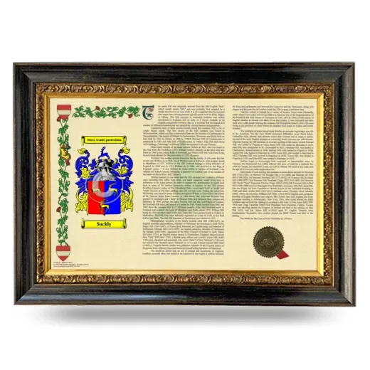 Suckly Armorial Landscape Framed - Heirloom