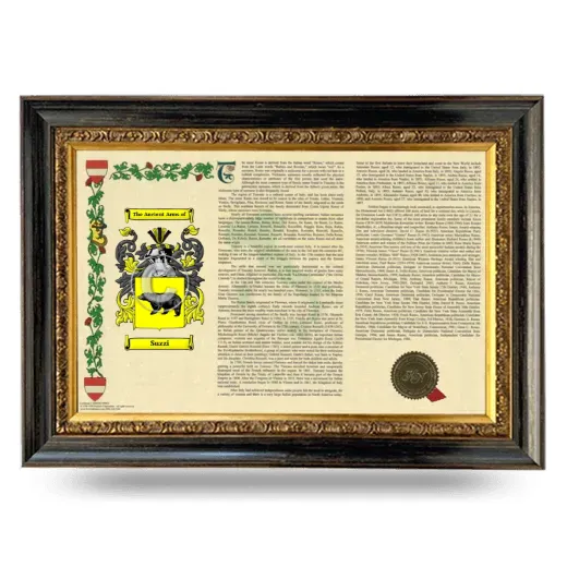Suzzi Armorial Landscape Framed - Heirloom