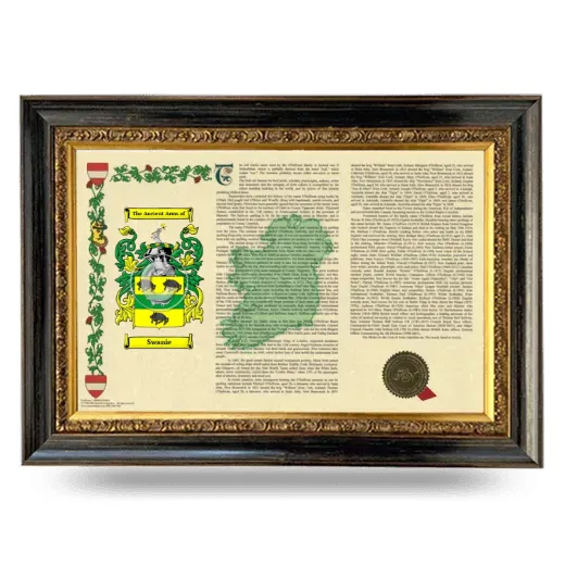 Swanie Armorial Landscape Framed - Heirloom