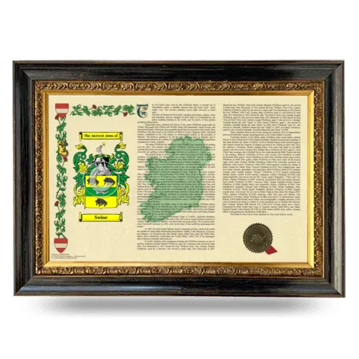 Swine Armorial Landscape Framed - Heirloom