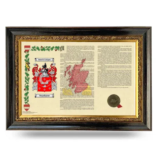 Swynbyrne Armorial Landscape Framed - Heirloom