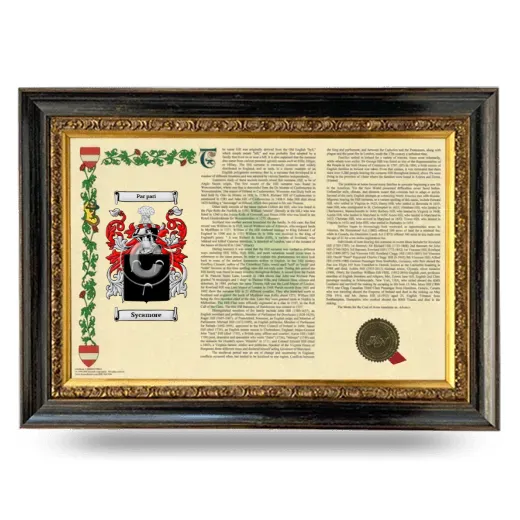 Sycamore Armorial Landscape Framed - Heirloom
