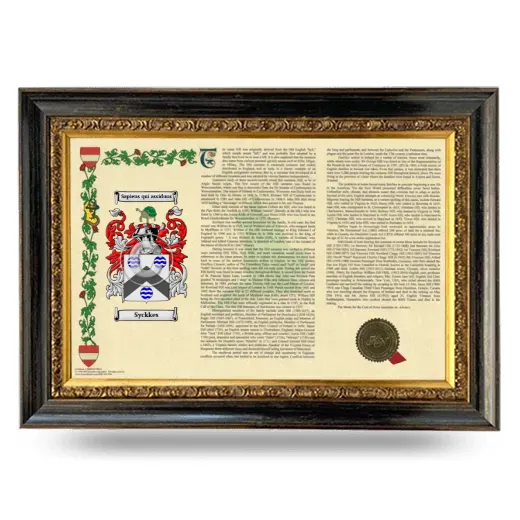 Syckkes Armorial Landscape Framed - Heirloom