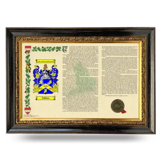 Tabbers Armorial Landscape Framed - Heirloom